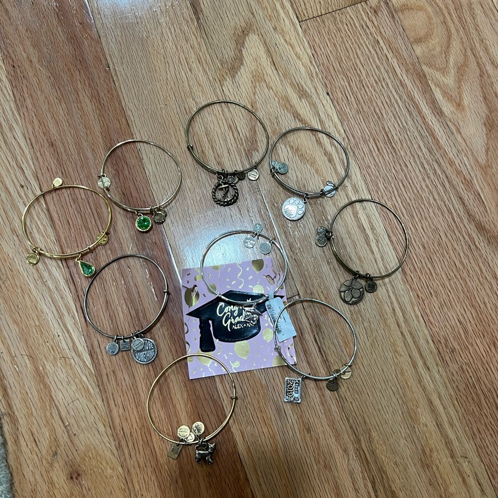 Alex & Ani Gold and Silver Charm Bracelets Set